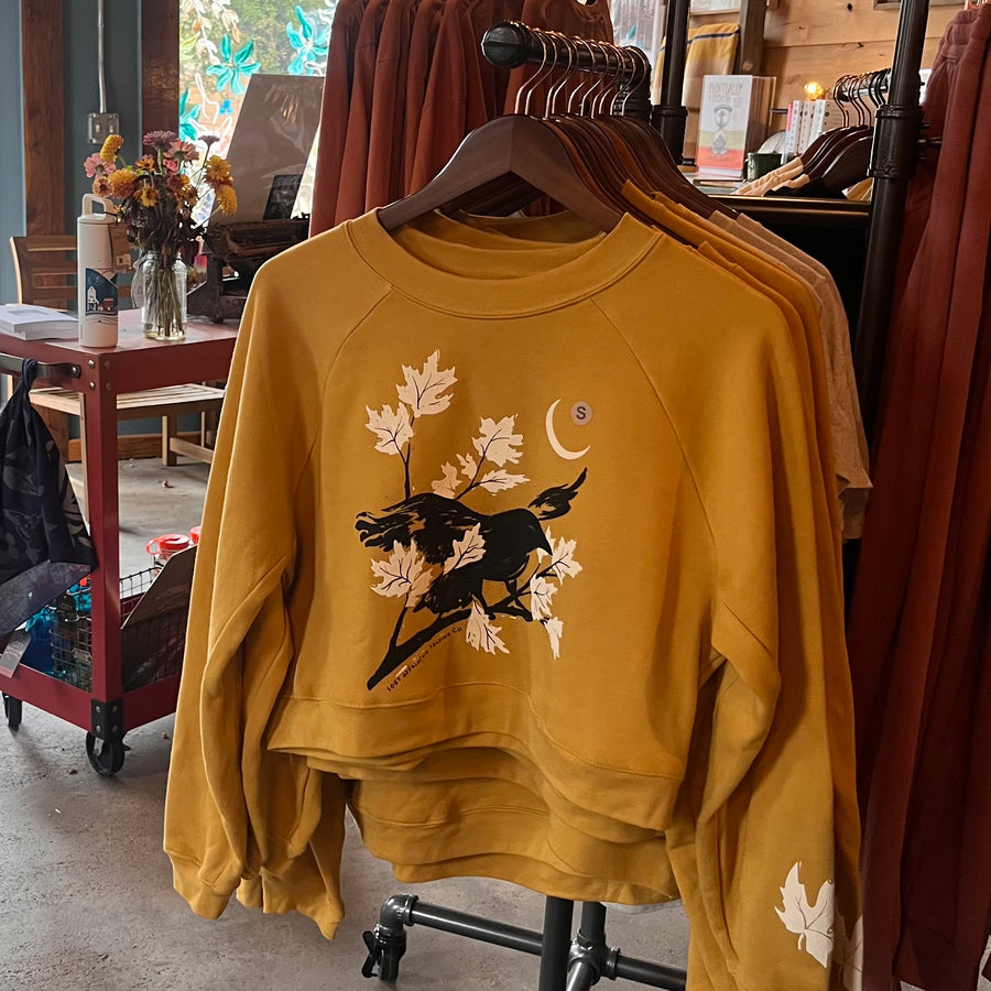Autumn Crow Crop Sweatshirt