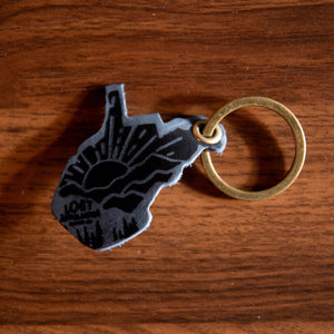 WV Sunrise Leather Keychain