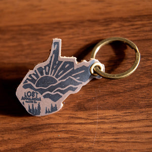 WV Sunrise Leather Keychain