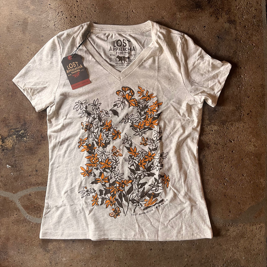 Flower and Bees - Women’s V-Neck