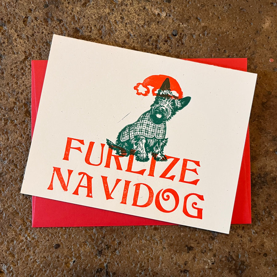 Furlize Navidog Holiday Card - Base Camp Printing