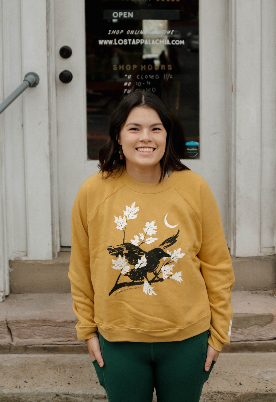 Autumn Crow Crop Sweatshirt