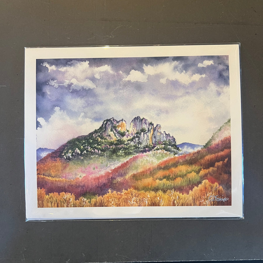 Seneca Rocks Autumn Fog - Octavia Spriggs