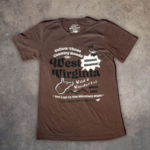 Follow Those Country Roads Visit WV Tee