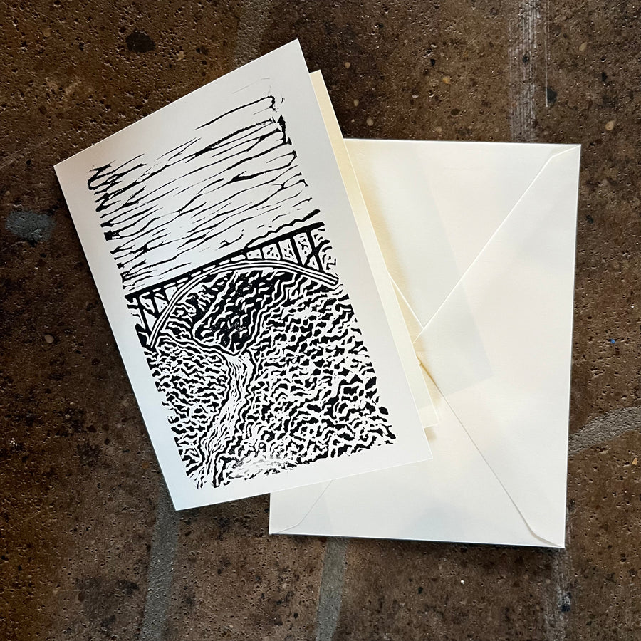 Gorge  Note Cards - Cat and Crow