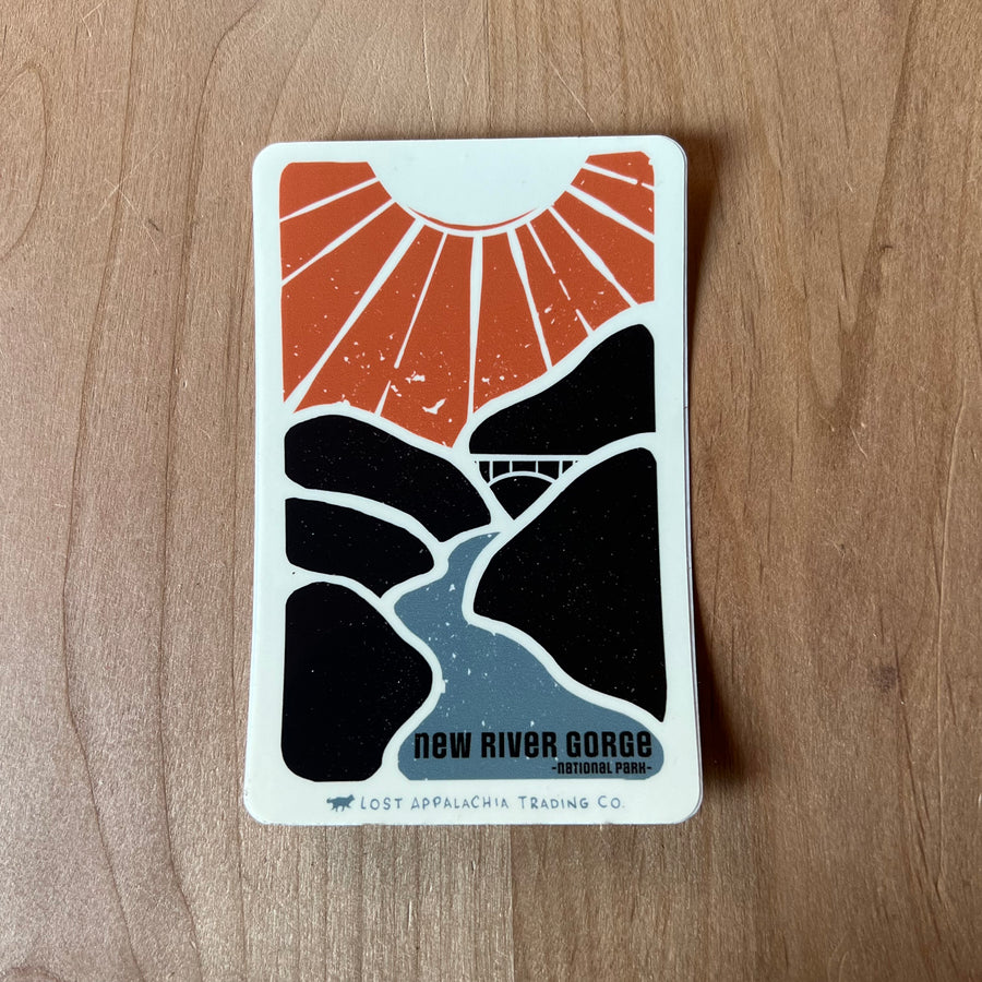 Rectangle Sunset New River Gorge Sticker