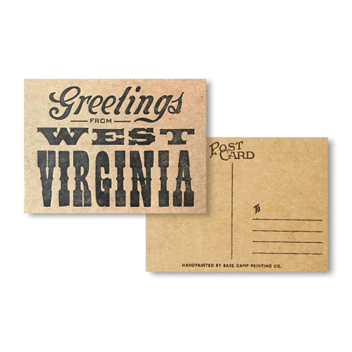 Greetings from WV Postcard - Base Camp Printing