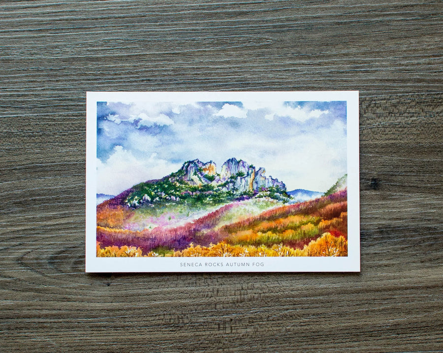 Octavia Spriggs- Seneca Rocks in Autumn Postcard