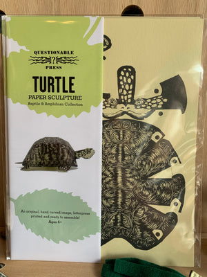 Turtle Paper Sculpture - Questionable Press