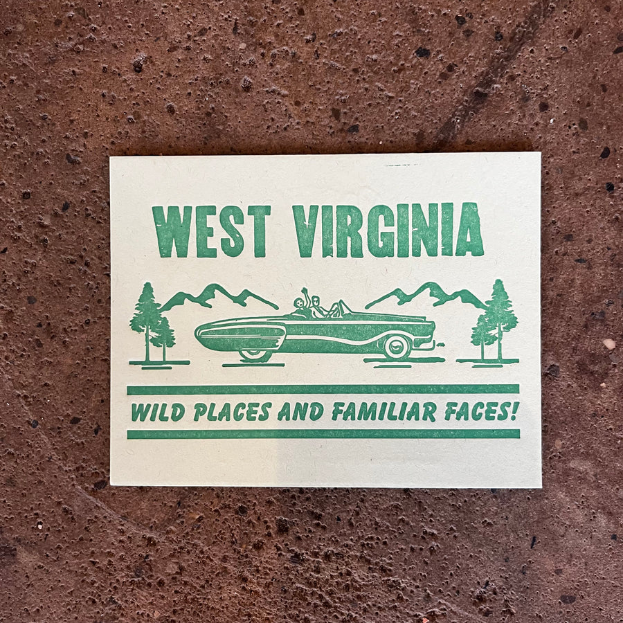 Wild Places and Familiar Faces Postcard - Base Camp Printing