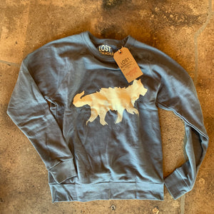 Lone Wolf Terry Cotton Crew Sweatshirt