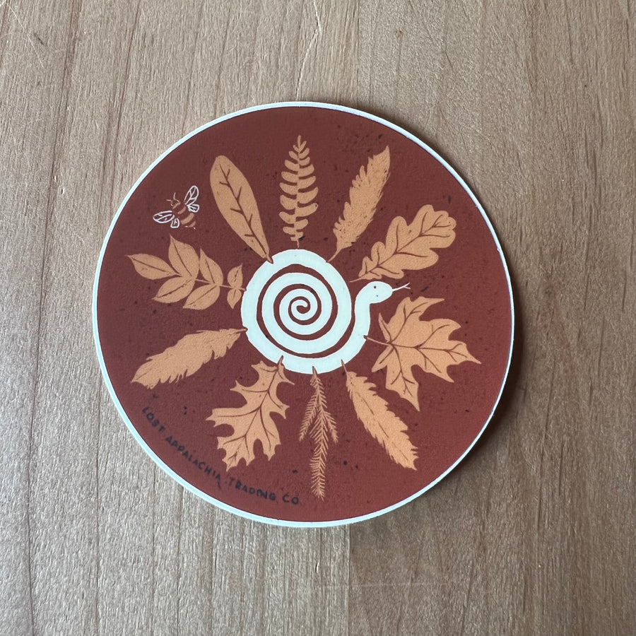 Snake Flower Bee Sticker