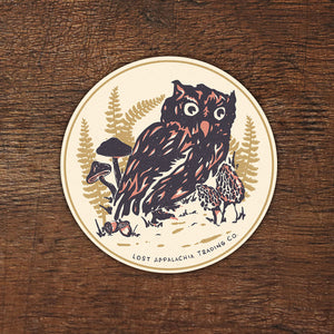 Owl & Mushroom Sticker