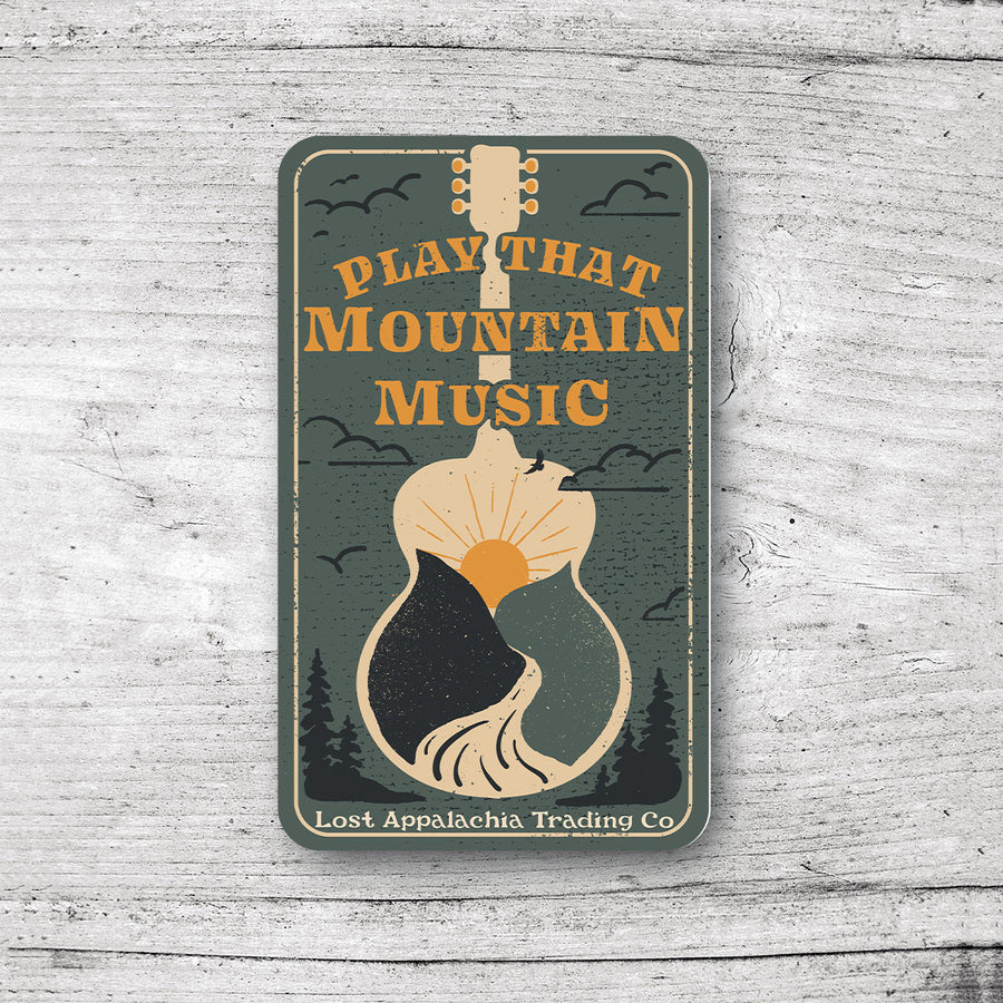 Play That Mountain Music Sticker - Forest