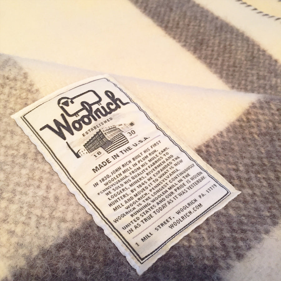 Woolrich Suffolk Stripe 100% Wool Blanket (No Dye)